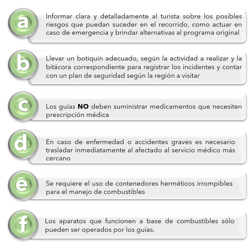 Medidas de seguridad que un guía especializado debe considerar